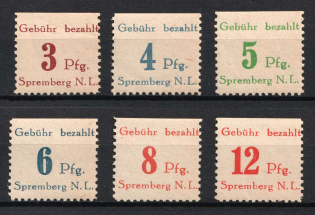 1945 Spremberg (Lower Lusatia), Germany Local Post (Mi. 1 - 6, Signed, Full Set, CV $230, MNH)
