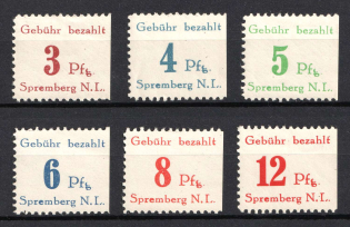 1946 Spremberg (Lower Lusatia), Germany Local Post (Mi. 7 v - 12 v, Broken 'g' in 'Pfg')