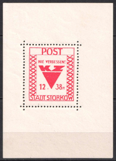 1946 Storkow (Mark), Germany Local Post, Souvenir Sheet (Mi. Bl. 1 A)