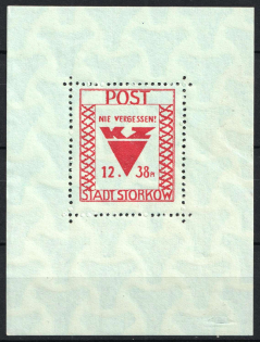 1946 Storkow (Mark), Germany Local Post, Souvenir Sheet (Mi. Bl. 2 A X, CV $30)