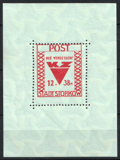 1946 Storkow (Mark), Germany Local Post, Souvenir Sheet (Mi. Bl. 2 A Y, CV $70, MNH)