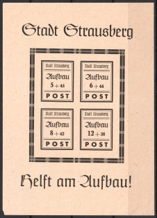 1946 Strausberg (Berlin), Germany Local Post, Souvenir Sheet (Mi. Bl. 2 II, CV $40)