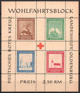 1948 Oldenburg, Germany Local Post, Souvenir Sheet (Mi. Bl. I A, Unofficial Issue, CV $30, MNH)