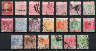 1880-1924 Cyprus, British Colonies (Canceled, CV $170)