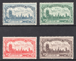 1937 the Coronation of George VI, London, Great Britain, Stock of Cinderellas, Non-Postal Stamps, Labels, Advertising, Charity, Propaganda