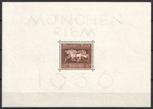 1936 Third Reich, Germany, Souvenir Sheet (Mi. Bl. 4 X)