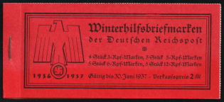 1936 Complete Booklet with stamps of Third Reich, Germany, Excellent Condition (Mi. MH 43, CV $180)
