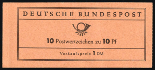 1961-63 Complete Booklet with stamps of German Federal Republic, Germany, Excellent Condition (Mi. MH 7 a I, CV $50)