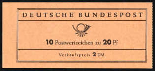1963 Complete Booklet with stamps of German Federal Republic, Germany, Excellent Condition (Mi. MH 9 u, CV $50)