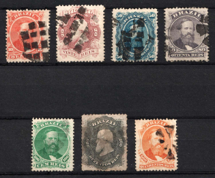 1866 Brazil (Mi. 23 - 29, Canceled, CV $100)