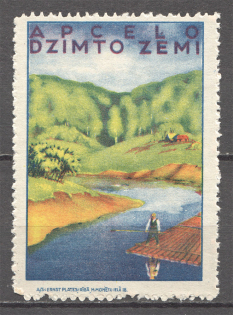 Latvia Travel Around Your Homeland Baltic Non-Postal Label (MNH)