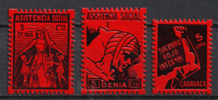 Spanish Civil War, Stock of Cinderellas, Non-Postal Stamps, Labels, Advertising, Charity, Propaganda