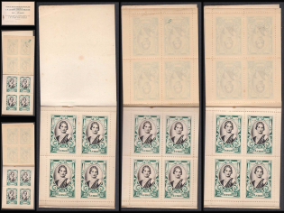 Princess Astrid of Belgium, Stock of Cinderellas, Non-Postal Stamps, Labels, Advertising, Charity, Propaganda, Blocks of Four