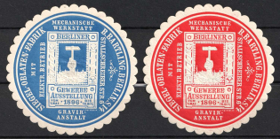 1896 Commercial Exhibition, Berlin, Germany, Stock of Rare Cinderellas, Non-postal Stamps, Labels, Advertising, Charity, Propaganda