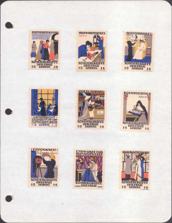 1914 Leipzig, Germany, Stock of Rare Cinderellas, Non-postal Stamps, Labels, Advertising, Charity, Propaganda