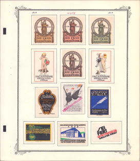 1914 Leipzig, Germany, Stock of Rare Cinderellas, Non-postal Stamps, Labels, Advertising, Charity, Propaganda