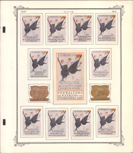 1914 International Exhibition of the Graphics, Book Industry, Leipzig, Germany, Stock of Rare Cinderellas, Non-postal Stamps, Labels, Advertising, Charity, Propaganda
