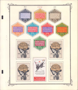 1914 International Exhibition of the Graphics, Book Industry, Leipzig, Germany, Stock of Rare Cinderellas, Non-postal Stamps, Labels, Advertising, Charity, Propaganda