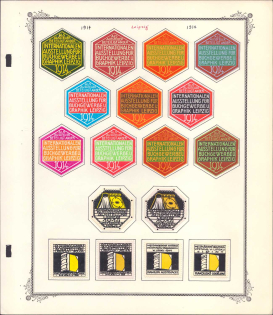 1914 International Exhibition of the Graphics, Book Industry, Leipzig, Germany, Stock of Rare Cinderellas, Non-postal Stamps, Labels, Advertising, Charity, Propaganda