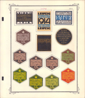 1914 International Exhibition of the Graphics, Book Industry, Leipzig, Germany, Stock of Rare Cinderellas, Non-postal Stamps, Labels, Advertising, Charity, Propaganda