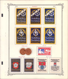 1914 Exhibition of the Industry, Ronsdorf, Germany, Stock of Rare Cinderellas, Non-postal Stamps, Labels, Advertising, Charity, Propaganda