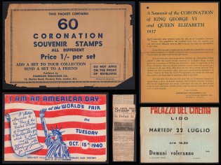 Newspapers, Press, Posters, Worldwide, Stock of Cinderellas, Non-Postal Stamps, Labels, Advertising, Charity, Propaganda