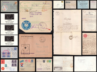 Worldwide, Stock of Cinderellas, Non-Postal Stamps, Labels, Advertising, Charity, Propaganda, Covers, Letters