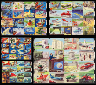 Bickens Trademark, Airplanes, Traines, Cosmos, Transport, Collection of Cinderellas, Non-Postal Stamps, Labels, Advertising, Charity, Propaganda