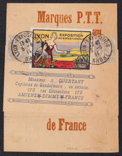 1914 International Exhibition, Lyon, France, Fleet, Military, Army, Stock of Cinderellas, Non-Postal Stamps, Labels, Advertising, Charity, Propaganda
