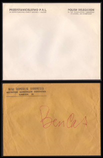 Official Correspondence, Indonezia, Poland, Stock of Cinderellas, Non-Postal Stamps, Labels, Advertising, Charity, Propaganda, Covers