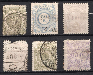 1884-88 Brazil (Mi. 59 - 65, Canceled, CV $210)