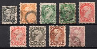 1870-94 Canada (Mi. 25 - 31, Canceled, CV $150)