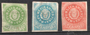 1862-64 Argentina (Mi. 5 - 7, Canceled)