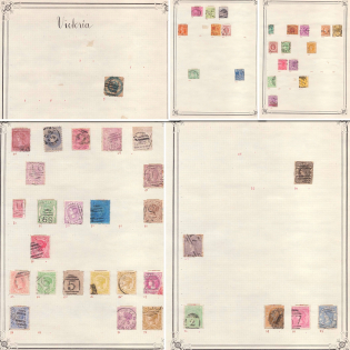 Victoria, Australia, British Colonies, Collection with XIX ct. Valuable Stamps