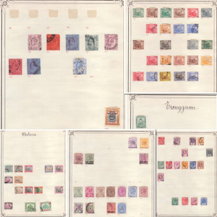 Malaysian States, British Colonies, Collection with XIX ct. Valuable Stamps
