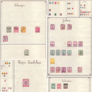 Malaysian States, British Colonies, Collection with XIX ct. Valuable Stamps