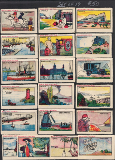 Zeppelins, Airplanes, Fleet, Worldwide, Stock of Cinderellas, Non-Postal Stamps, Labels, Advertising, Charity, Propaganda