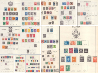 Salvador, Peru, Ecuador, Costa Rica, Collection of Stamps