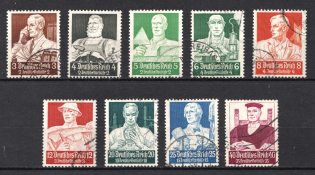 1934 Third Reich, Germany (Mi. 556 - 564, Full Set, Canceled, CV $210)