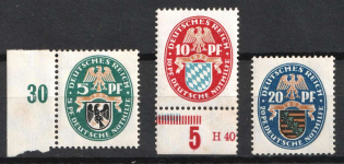 1925 Weimar Republic, Germany (Mi. 375 - 377, Full Set, CV $60, MNH)