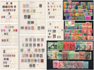 Australian States, New Zealand, British Colonies, Collection with XIX ct. Valuable Stamps