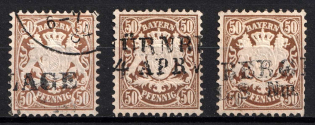 1878 50pf Bavaria, Germany (Mi. 46, Canceled, CV $160)