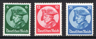 1933 Third Reich, Germany (Mi. 479 - 481, Full Set, CV $420, MNH)