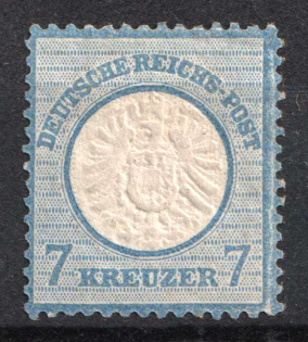 1872 7kr German Empire, Large Breast Plate, Germany (Mi. 26, CV $60)