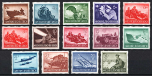 1944 Third Reich, Germany, Wehrmacht (Mi. 873 - 885, Full Set, MNH)