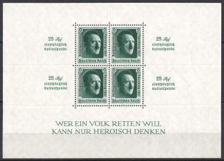 1937 Third Reich, Germany, Souvenir Sheet (Mi. Bl. 11, CV $420, MNH)