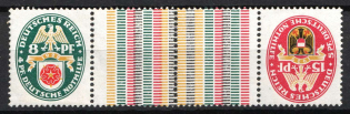 1929 Weimar Republic, Germany, Se-tenant, Zusammendrucke (Mi. KZ 15, CV $200)