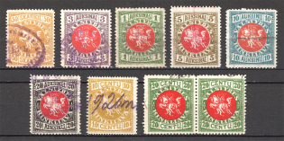 Latvia Baltic Fiscal Revenue Group of Stamps (Cancelled)