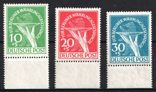 1949 West Berlin, Germany (Mi. 68 - 70, Margins, Full Set, CV $170)
