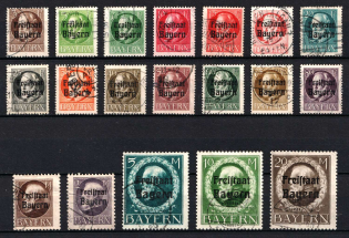 1919-20 Bavaria, Germany (Mi. 152 A - 170 A, Canceled, CV $330)